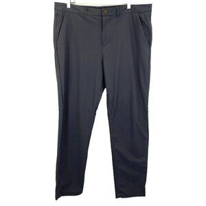 Zyia Active Pants Mens Size 2XL XXL Gray Commuter Chino Flat Front Stretch